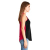 Next Level Women's Black/Red Ideal Colorblock Racerback Tank