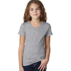 Next Level Girl's Heather Gray Adorable V-Neck Tee