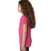Next Level Girl's Hot Pink Adorable V-Neck Tee