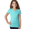 Next Level Girl's Tahiti Blue Adorable V-Neck Tee