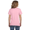 Anvil Women's Charity Pink Ringspun Featherweight V-Neck T-Shirt