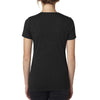 Next Level Women's Black Poly/Cotton V Neck Tee