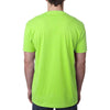 Next Level Men's Neon Heather Green Premium CVC V-Neck Tee