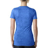 Next Level Women's Royal Burnout Deep V Tee