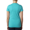 Next Level Women's Tahiti Blue CVC Deep V Tee