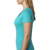 Next Level Women's Tahiti Blue CVC Deep V Tee