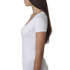 Next Level Women Heather White Triblend Scoop Tee