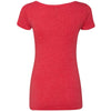 Next Level Women Vintage Red Triblend Scoop Tee