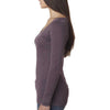 Next Level Women's Vintage Purple Triblend Long-Sleeve Scoop Tee