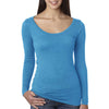 Next Level Women's Vintage Turquoise Triblend Long-Sleeve Scoop Tee