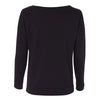 Next Level Women's Black Terry Long-Sleeve Scoop Tee