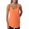 Next Level Women's Neon Heather Orange Terry Racerback Tank