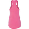 Next Level Women's Neon Heather Pink Terry Racerback Tank