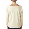Next Level Women's Ivory Terry Raw-Edge 3/4-Sleeve Raglan Tee
