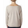Next Level Women's Sand Terry Raw-Edge 3/4-Sleeve Raglan Tee