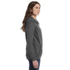 Anvil Women's Charcoal Full-Zip Hooded Fleece