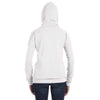 Anvil Women's White Full-Zip Hooded Fleece