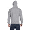 Anvil Men's Heather Grey Full-Zip Hooded Fleece