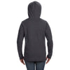 Anvil Women's Heather Dark Grey Hooded French Terry Sweatshirt