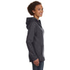 Anvil Women's Heather Dark Grey Hooded French Terry Sweatshirt