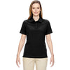 North End Women's Black Excursion Crosscheck Woven Polo