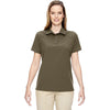 North End Women's Dark Oakmoss Excursion Crosscheck Woven Polo