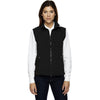 North End Women's' Black Three-Layer Light Bonded Performance Soft Shell Vest