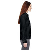 North End Women's Black Precise Two-Ply 80'S Dobby Taped Shirt