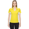 North End Women's Banana Yellow Performance Embossed Print Polo