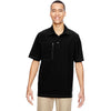 North End Men's Black Excursion Crosscheck Performance Woven Polo