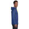 Anvil Men's Heather Blue Lightweight Long-Sleeve Hooded T-Shirt