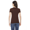 American Apparel Women's Brown Poly-Cotton Short-Sleeve Crewneck