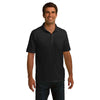 Port & Company Men's Jet Black Ring Spun Pique Polo
