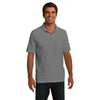 Port & Company Men's Medium Grey Ring Spun Pique Polo