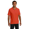 Port & Company Men's Orange Ring Spun Pique Polo