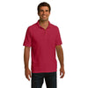Port & Company Men's Red Ring Spun Pique Polo