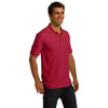 Port & Company Men's Red Ring Spun Pique Polo