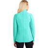 Port Authority Women's Aqua Green Heather Microfleece Full-Zip Jacket