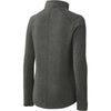 Port Authority Women's Black Charcoal Heather Microfleece Full-Zip Jacket