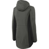 Port Authority Ladies Grey Steel/Deep Black Active Hooded Soft Shell Jacket