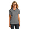 Port & Company Women's Medium Grey Ring Spun Pique Polo