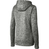 Sport-Tek Women's Black PosiCharge Electric Heather Fleece Hooded Pullover