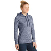 Sport-Tek Women's True Navy PosiCharge Electric Heather Fleece Hooded Pullover