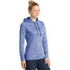 Sport-Tek Women's True Royal PosiCharge Electric Heather Fleece Hooded Pullover