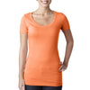 N3530 Next Level Women's Neon Heather Orang Scoop Neck Tee