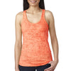 Next Level Women's Neon Orange Burnout Racerback Tank
