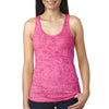 Next Level Women's Shocking Pink Burnout Racerback Tank