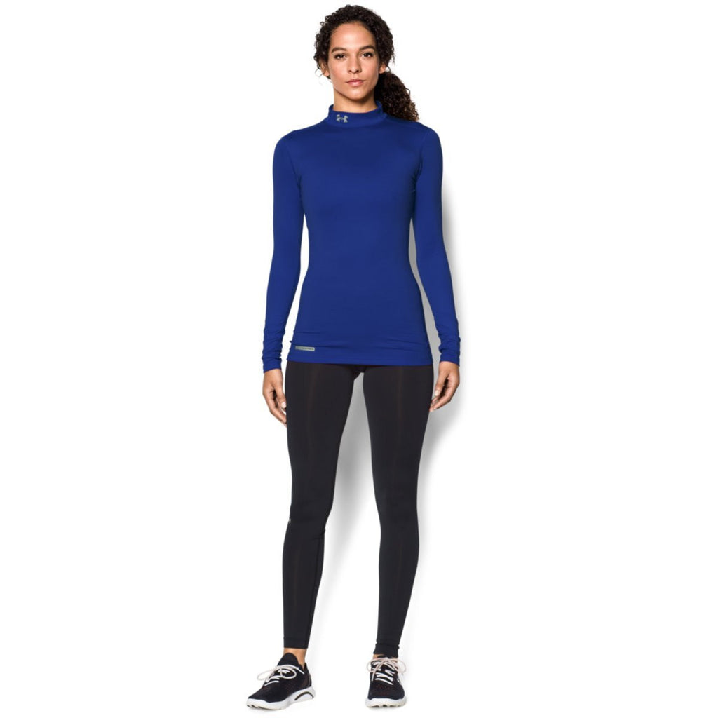 Under Armour Women's Royal ColdGear Fitted L/S Mock