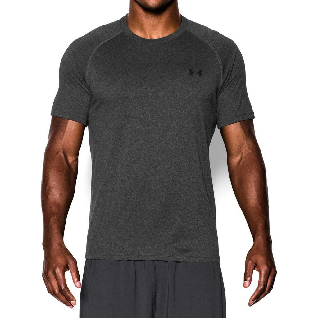 Under Armour Men's Carbon Heather/Black Tech Short Sleeve T-Shirt