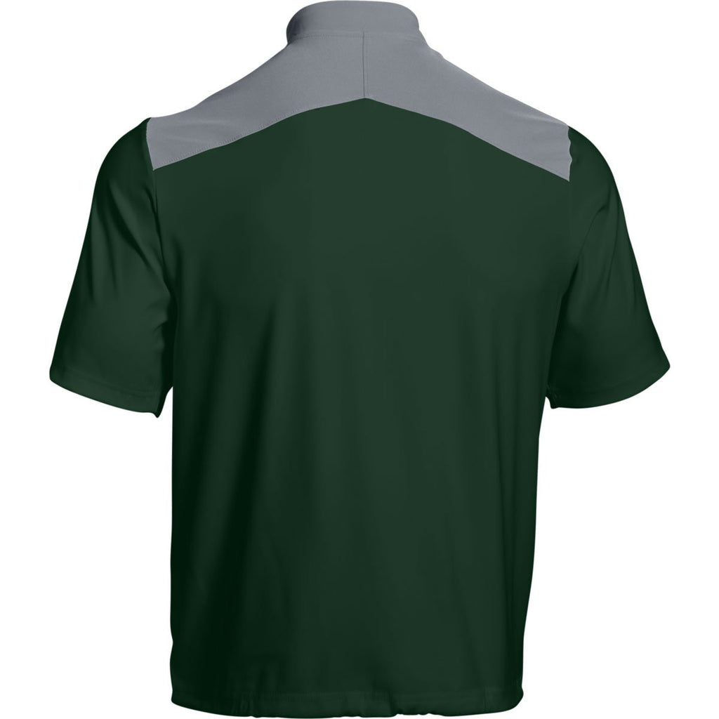 Under Armour Men's Forest Green Triumph Cage Jacket Short Sleeve